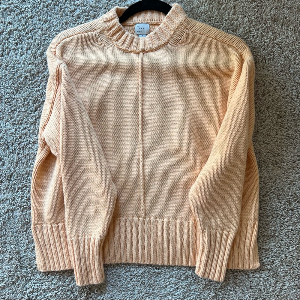 Thick light orange sweater a new day brand